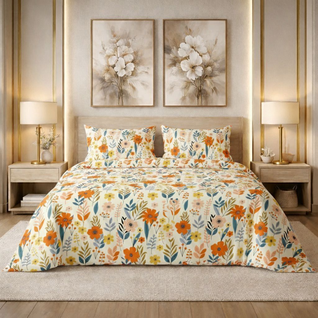 Kingston Flatsheet  Beige Orange
