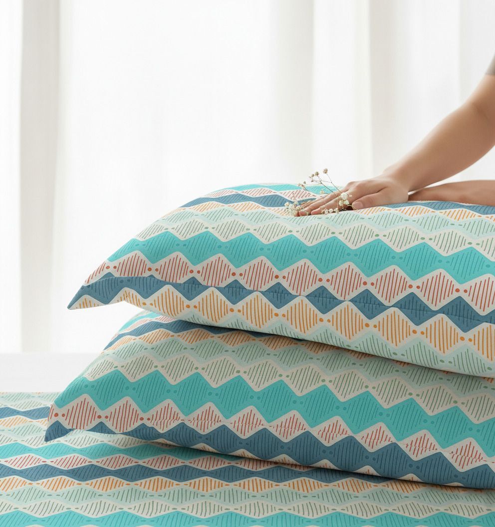 Kingston Flatsheet  Blue White
