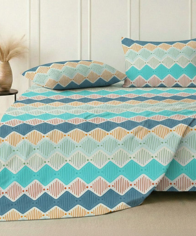 Kingston Flatsheet  Blue White