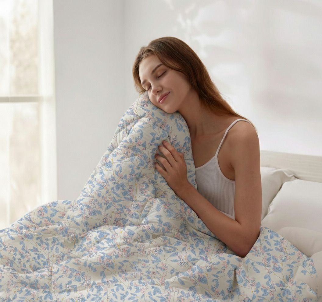 Prime Comforter Off White Blue
