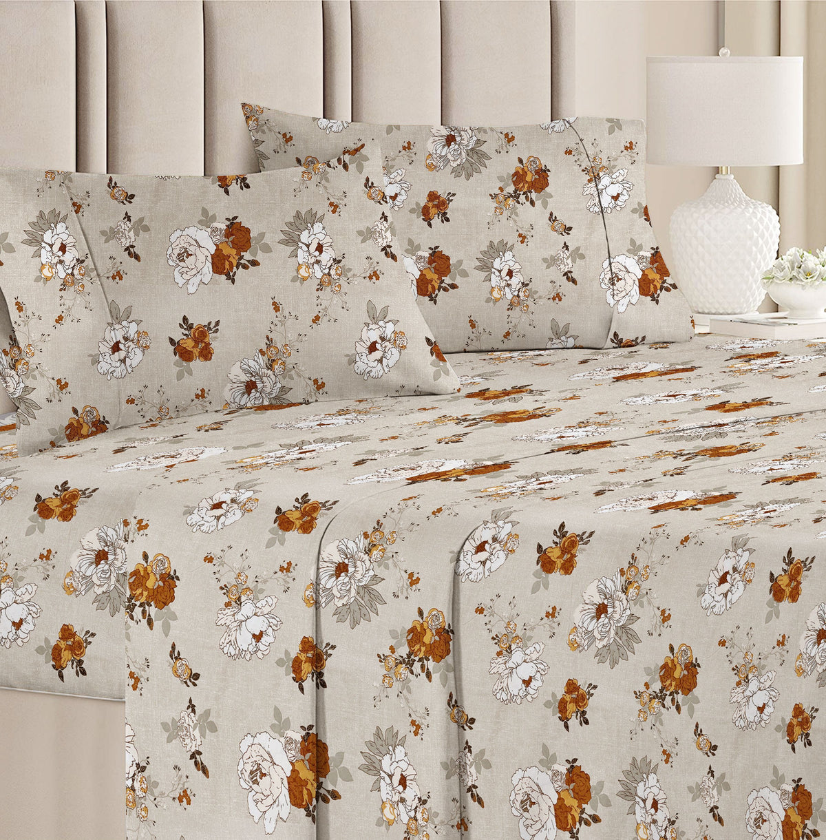 Prime Flat Bedsheet Beige Brown