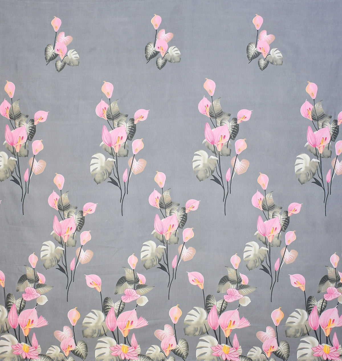 Velencia Flat Bedsheet Grey Pink