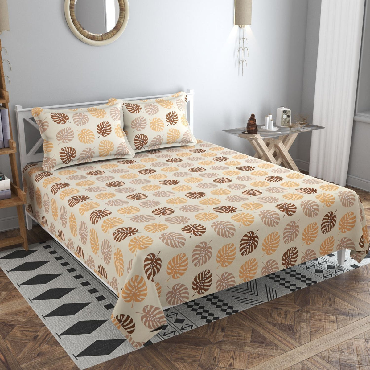 Velencia Flat Bedsheet Beige Brown