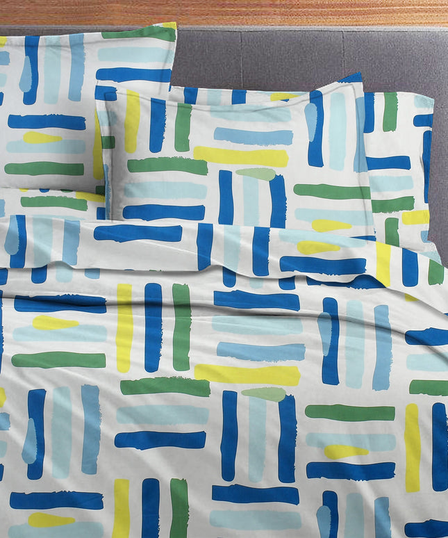 Velencia Flat Bedsheet White Yellow