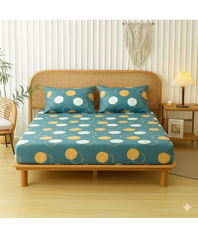 Velencia Flat Bedsheet Grey Yellow