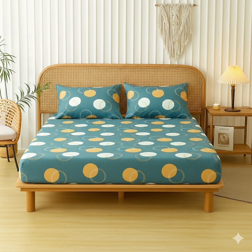 Velencia Flat Bedsheet Grey Yellow