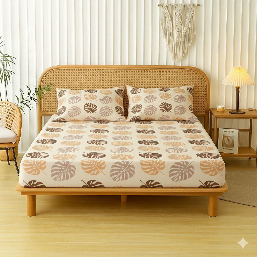 Velencia Flat Bedsheet Beige Brown