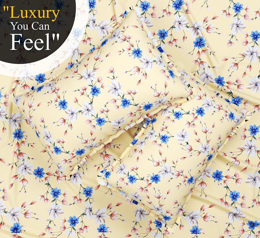 Velencia Flat Bedsheet Beige Blue