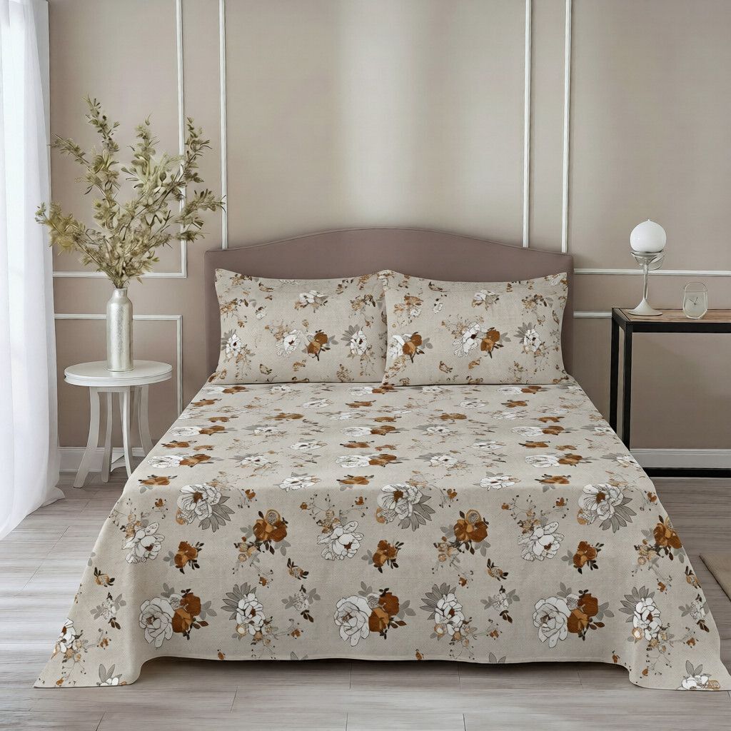 Prime Flat Bedsheet Beige Brown