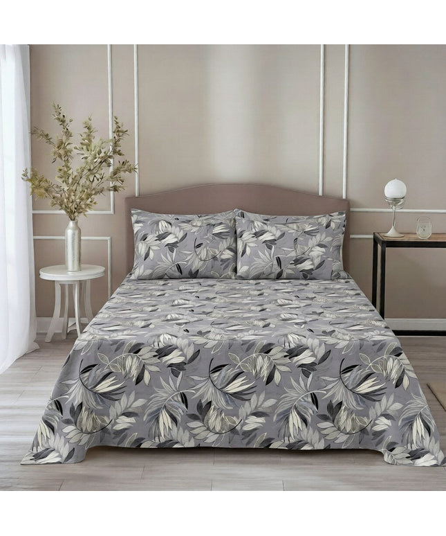 Prime Flat Bedsheet Grey Black