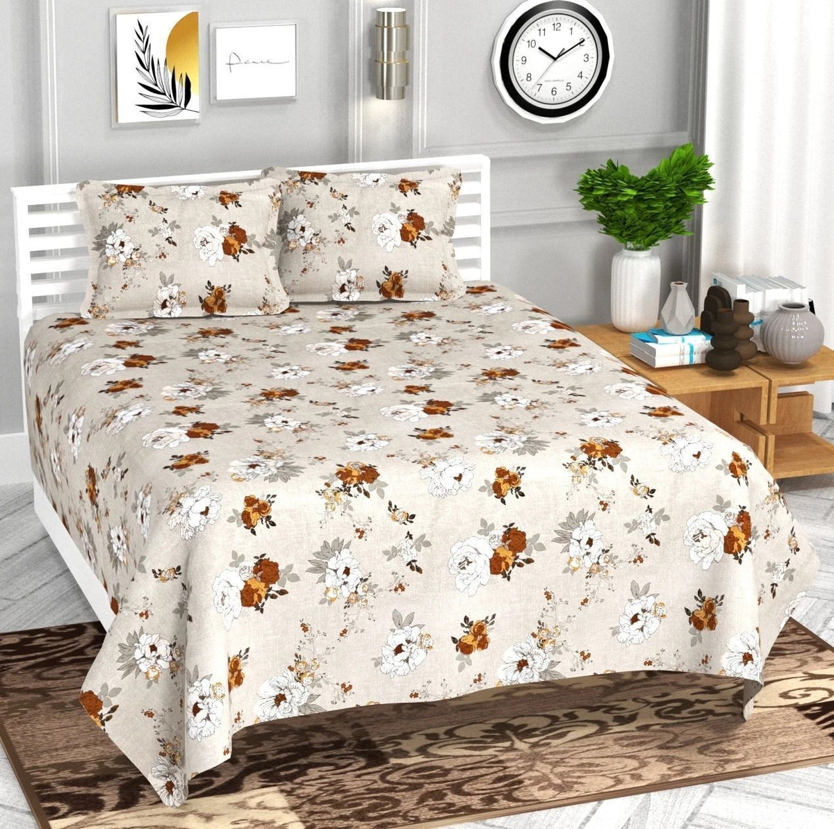 Prime Flat Bedsheet Beige Brown