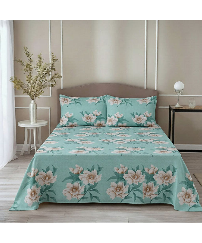 Prime Flat Bedsheet Beige Light Green