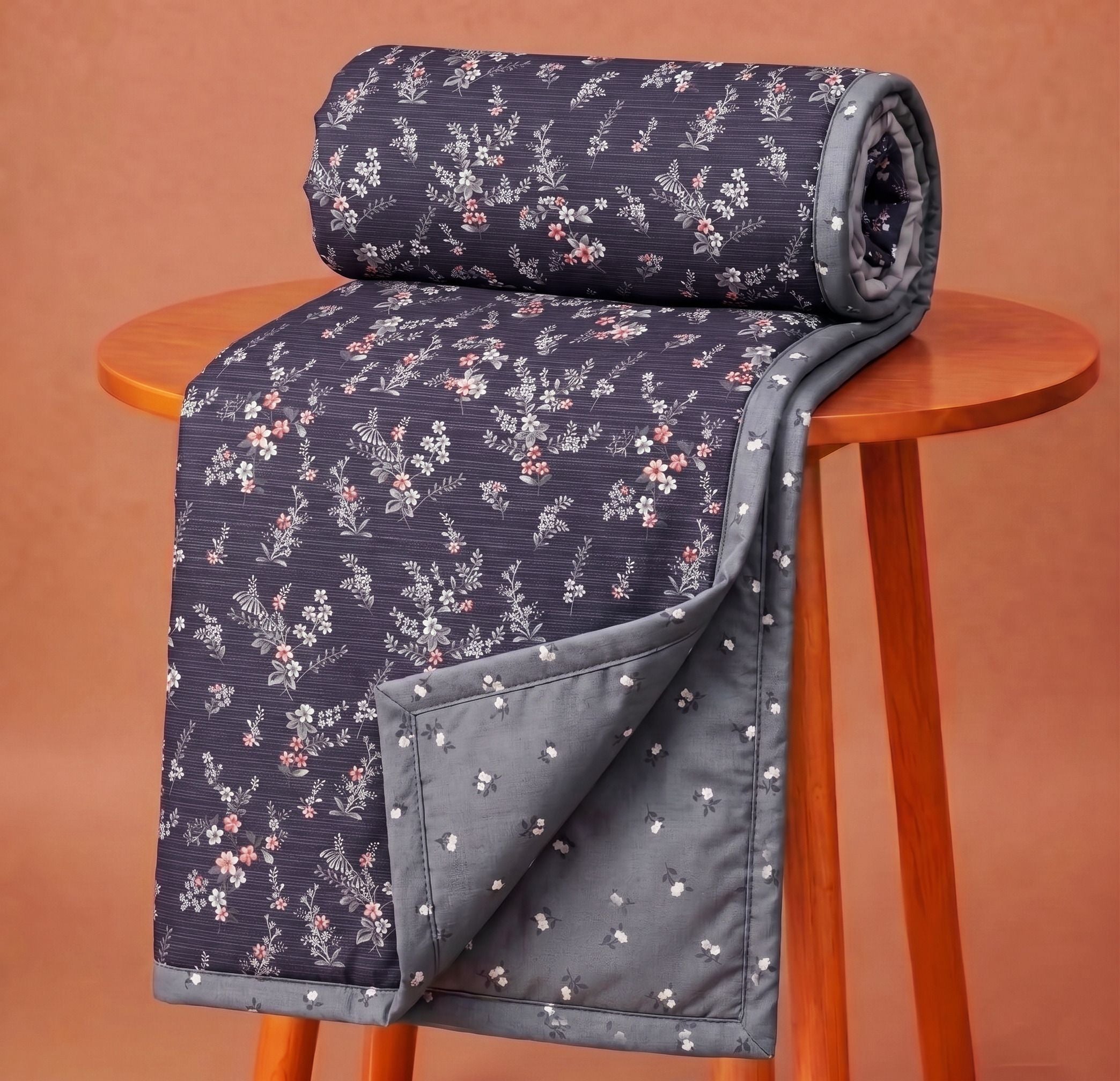 Stella Reversible Dohar Dark Grey Off White