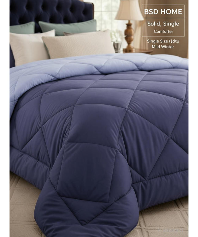 Solid Reversible Comforter Lavender
