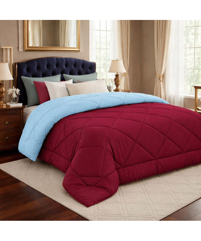 Solid Reversible Comforter Red