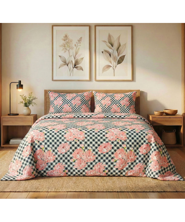Kingston Xxl Flatsheet Black Pink