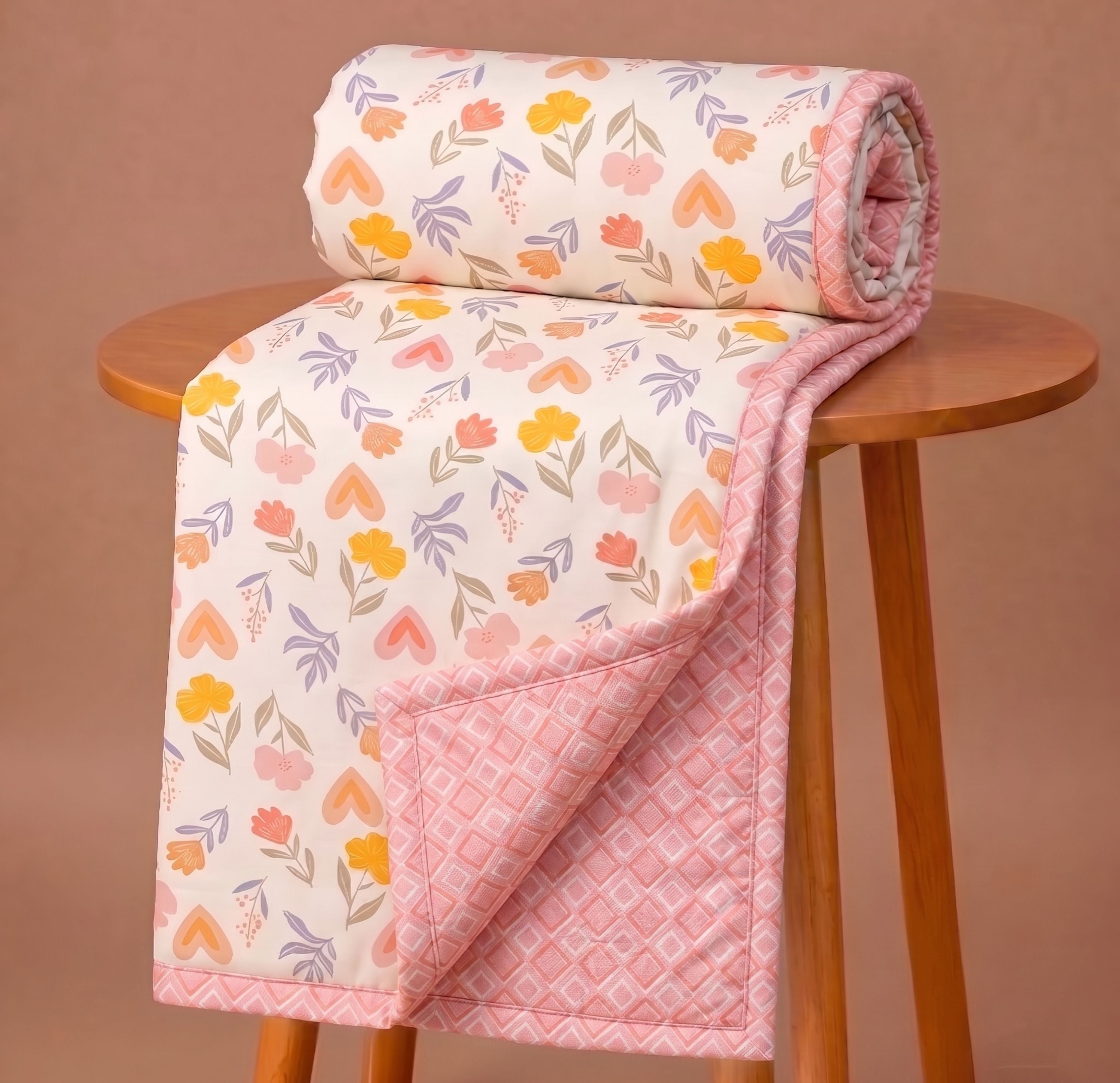 Stella Reversible Dohar Off White Pink