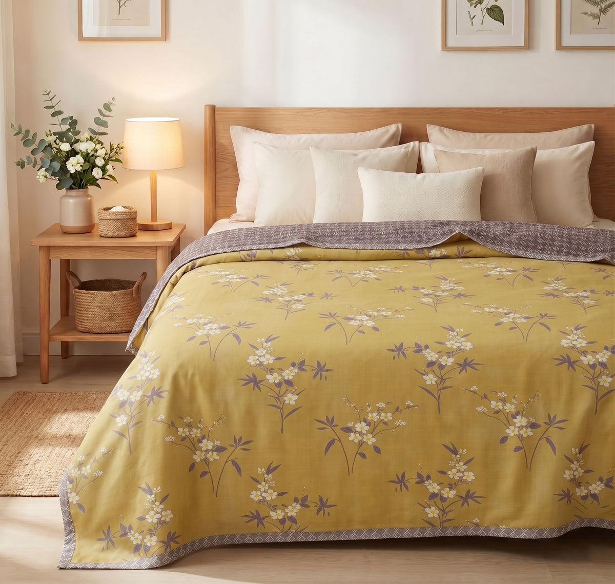 Stella Reversible Dohar Olive Green