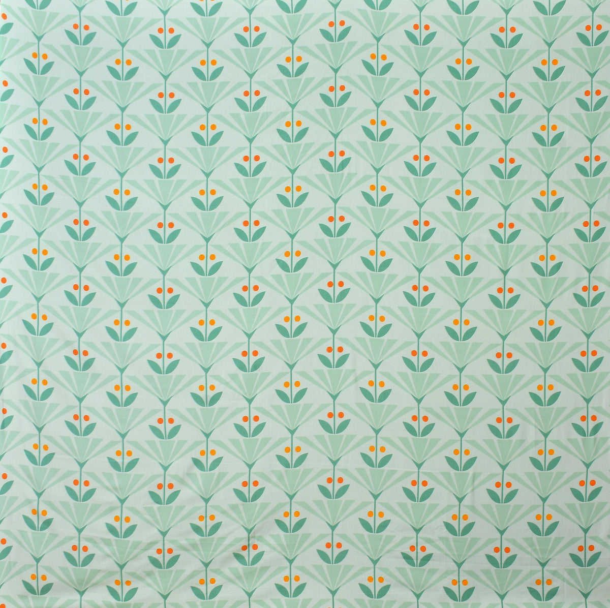 Velencia Flat Bedsheet Green Orange