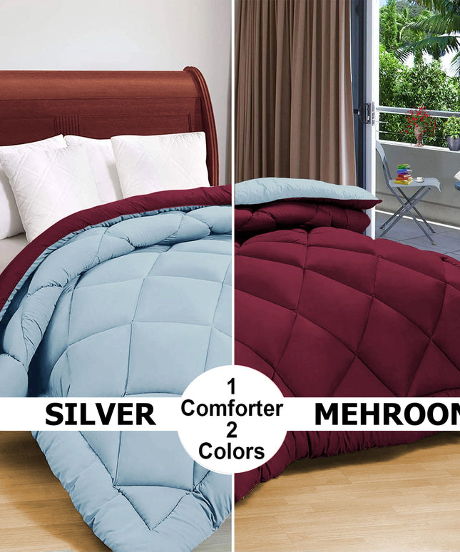 Solid Reversible Comforter Red