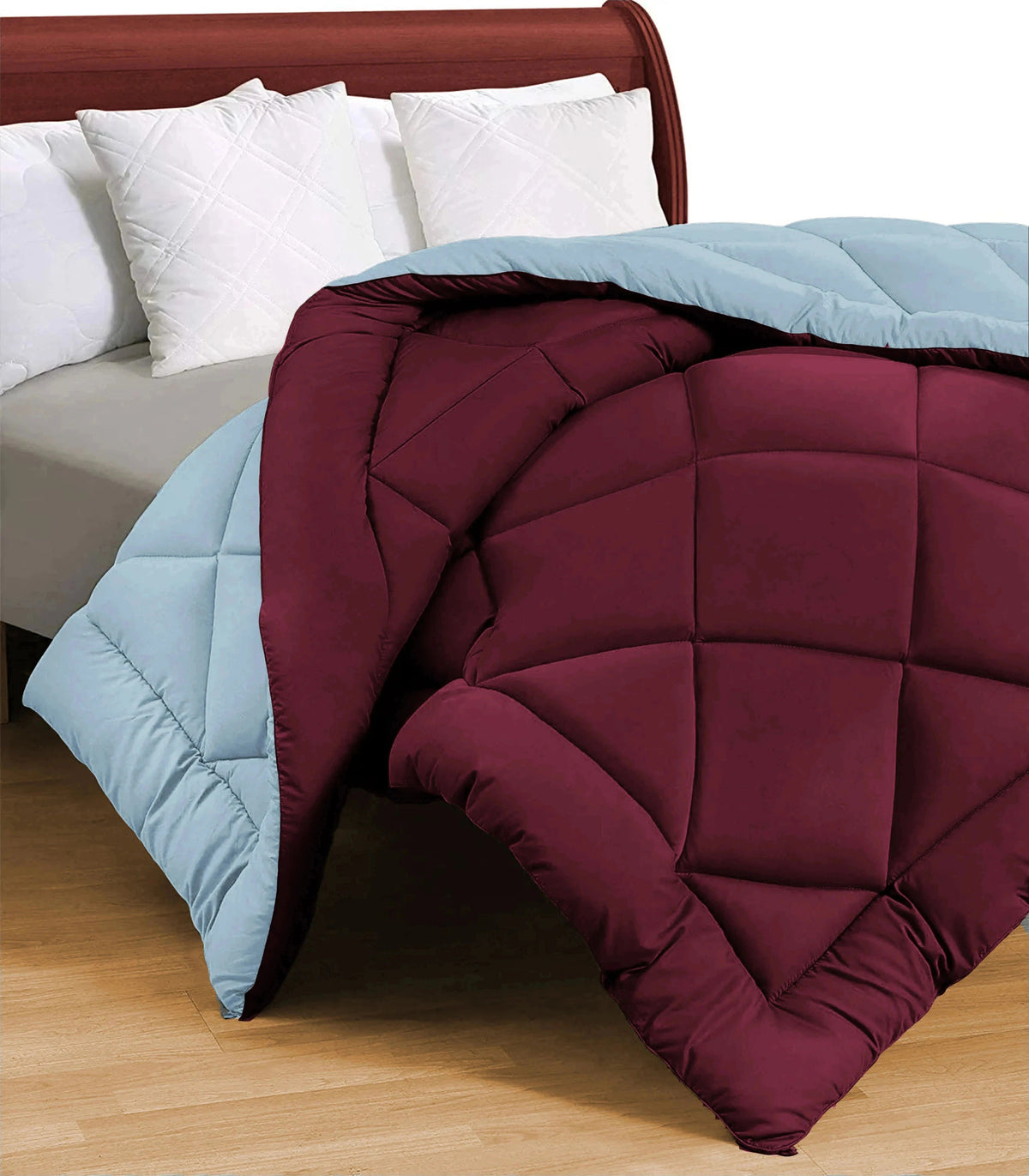 Solid Reversible Comforter Red