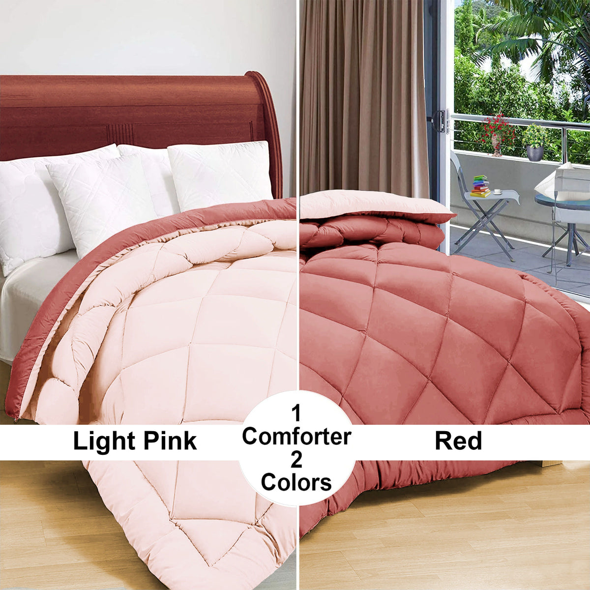 Solid Reversible Comforter Terracotta